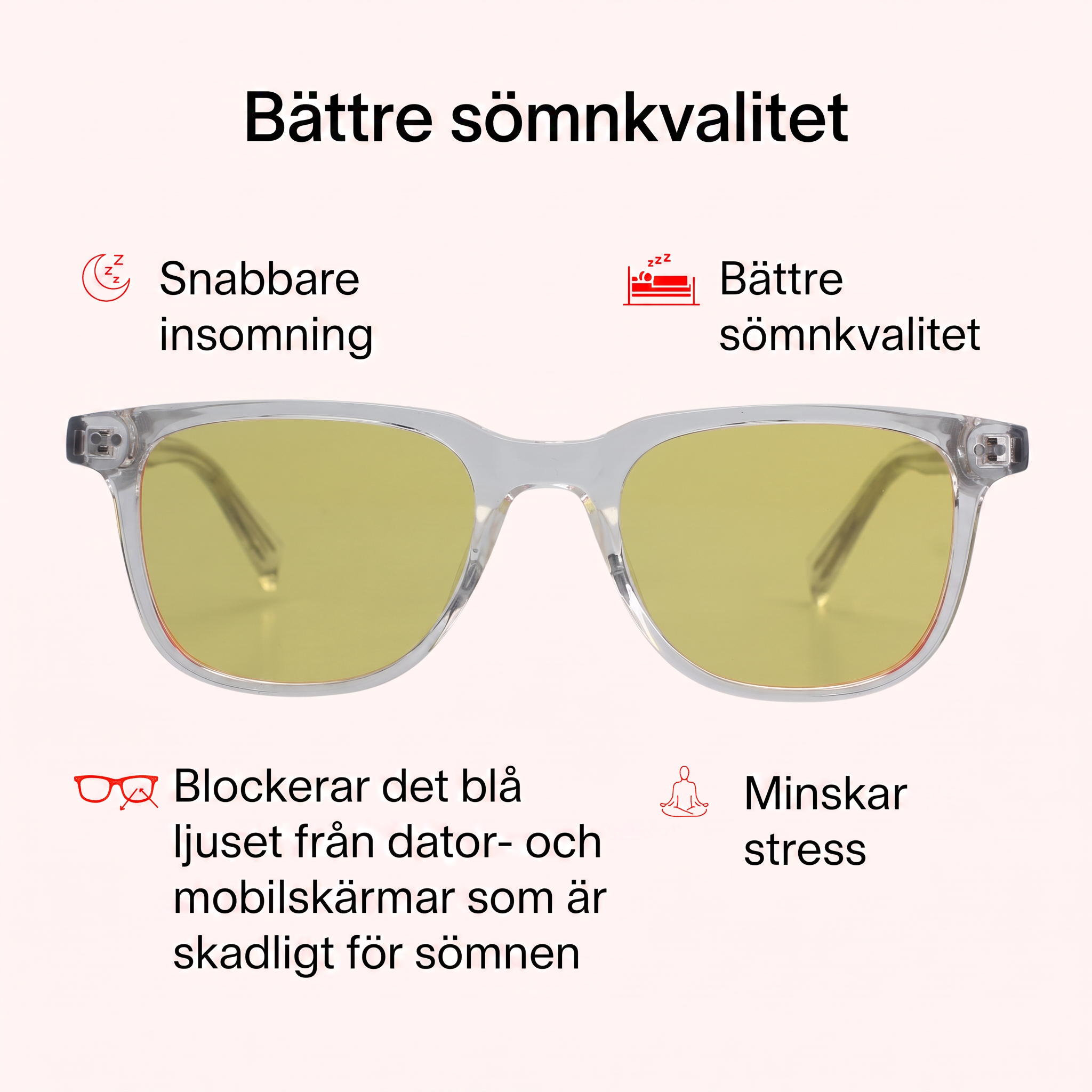 Ljusro™ Blåljusglasögon för bättre sömn – gul – bild 2