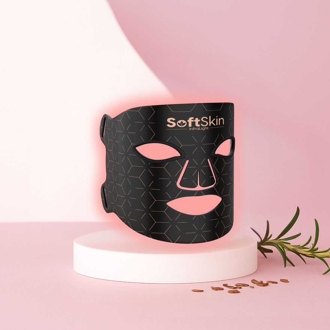 SoftSkin InfraLight LED mask designed to be used with eyes closed