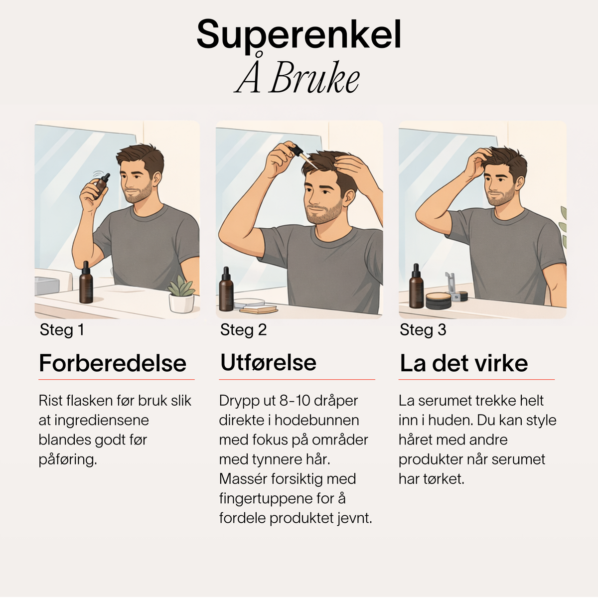 Hårvekst-Serum for økt hårvekst og redusert hårtap – bilde 4