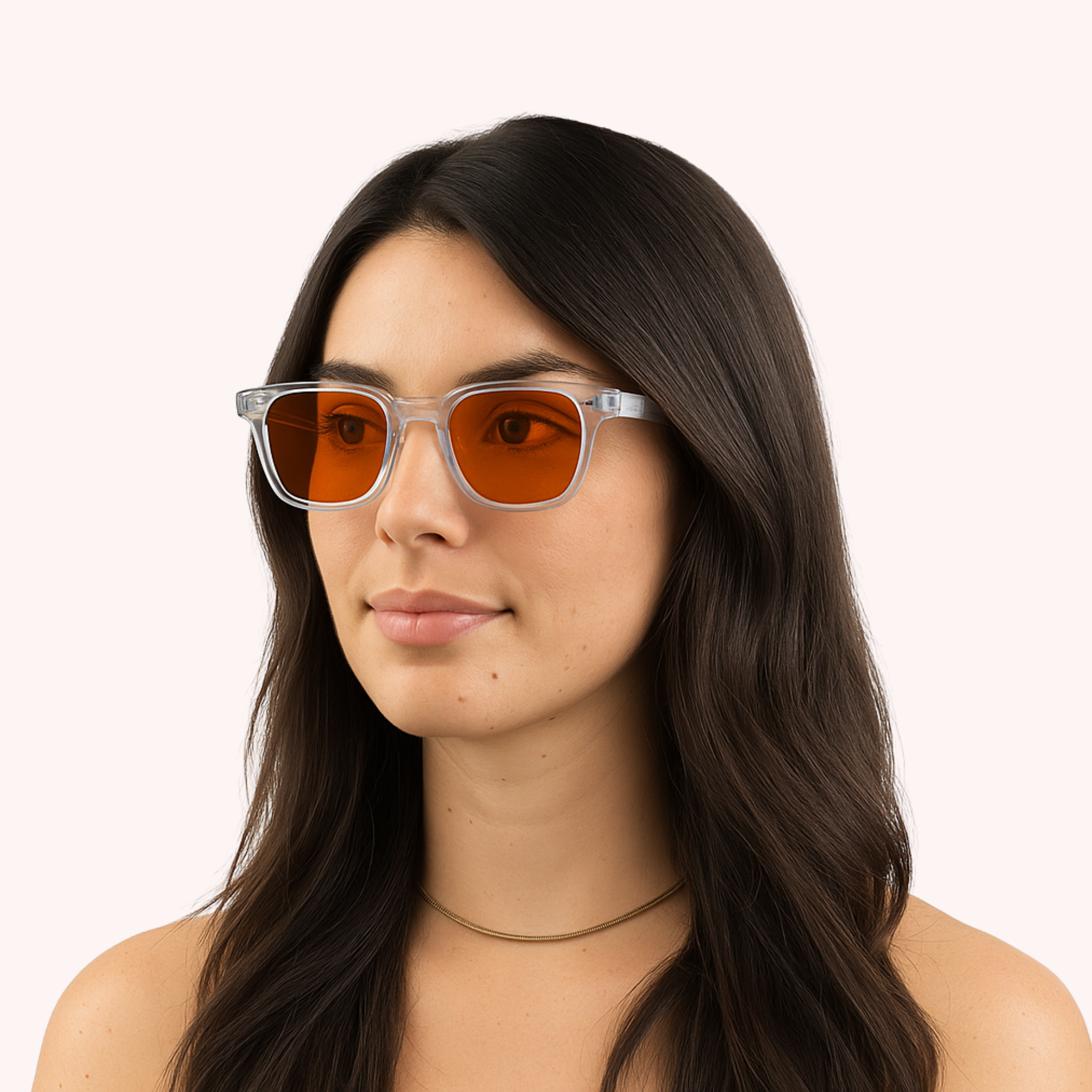 Ljusro™ Blåljusglasögon för bättre sömn – orange/kristall – bild 3