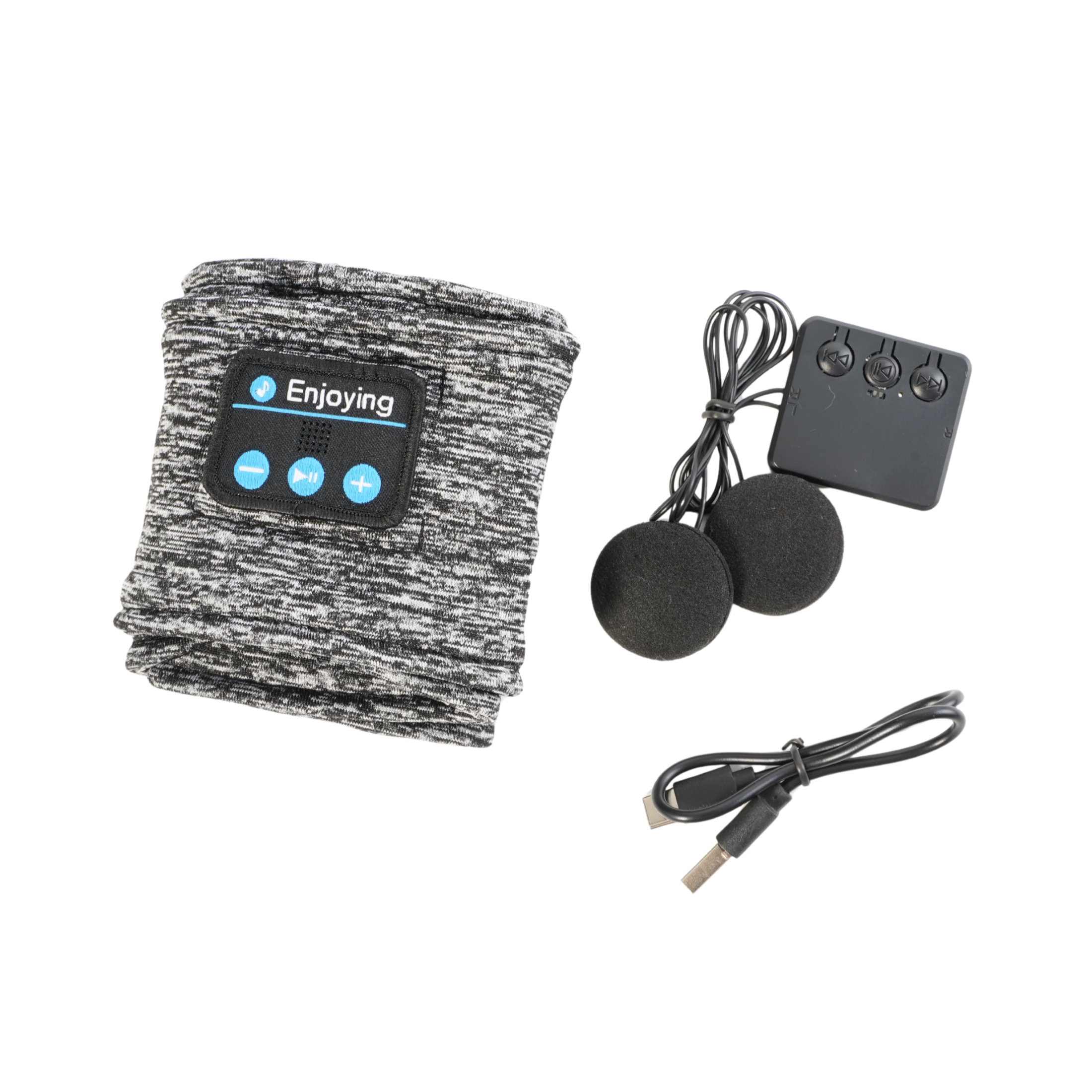 Ljusro™ Sömn-Pannband med Bluetooth – Grå – bild 4